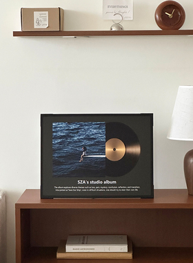 创意黑胶唱片造型装饰摆件家居装饰桌面复古艺术摆设小众高级感