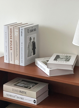 北欧风家居封面装饰摆件卡纸仿真书桌面客厅氛围布置拍照道具高级