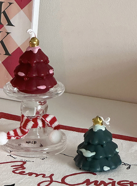 圣诞树香薰蜡烛桌面氛围装饰摆件布置氛围感拍照道具圣诞节礼物