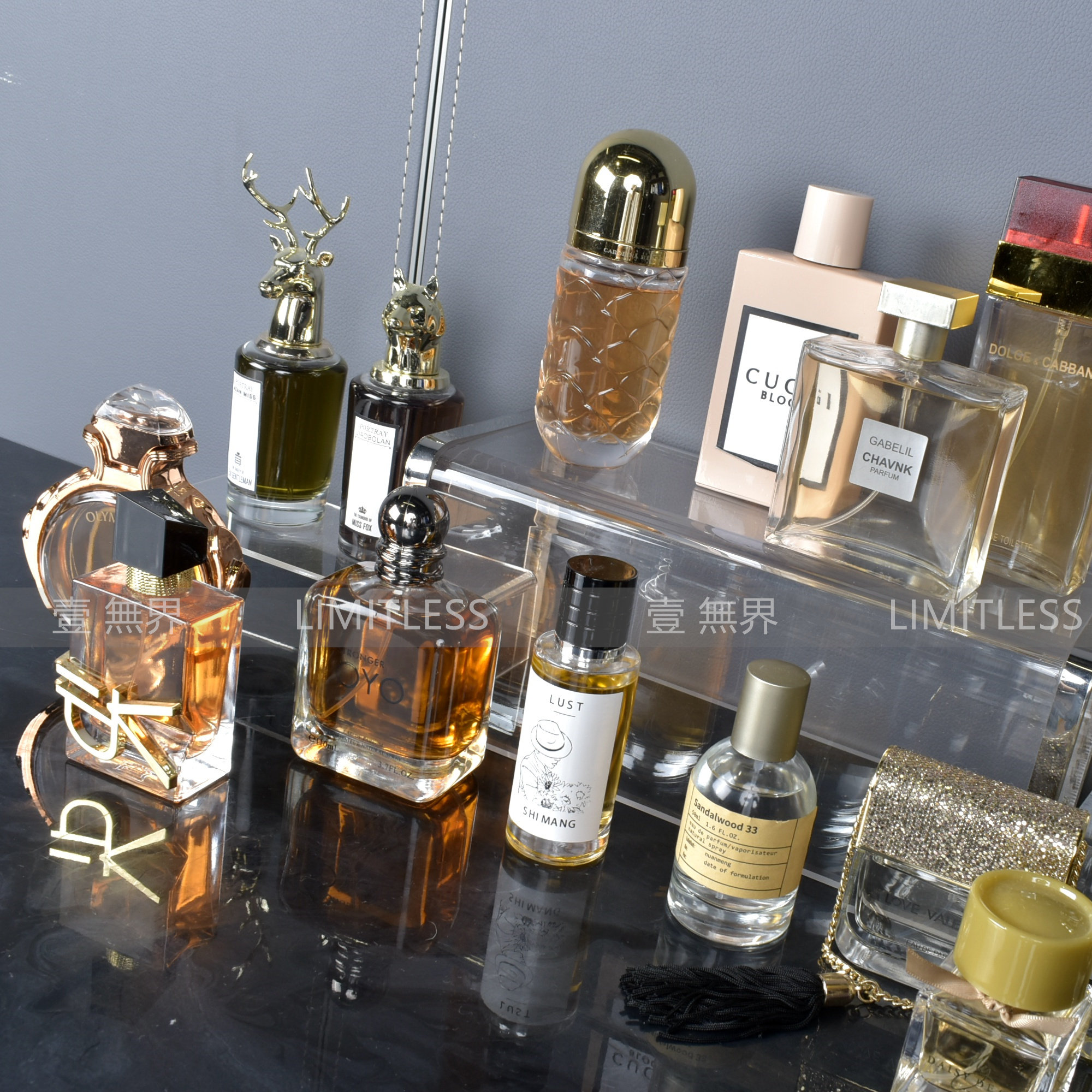 金色轻奢女士香水香氛 拍摄道具样板房摆件梳妆台 卫生间镜柜收纳,淘宝优惠券,粉丝福利购,淘宝优惠卷