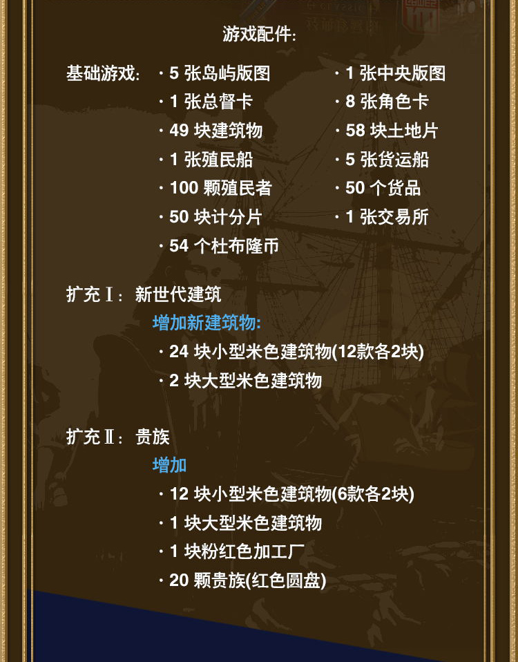 桌游波多黎各一百游桌面游戏 2-5人经营策略休闲聚会放置类卡牌-图1