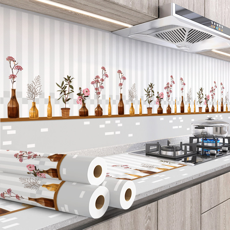 厨房防油贴纸防水墙面耐高温油烟机柜灶台用墙壁加厚装饰墙贴自粘,淘宝优惠券,粉丝福利购,淘宝优惠卷