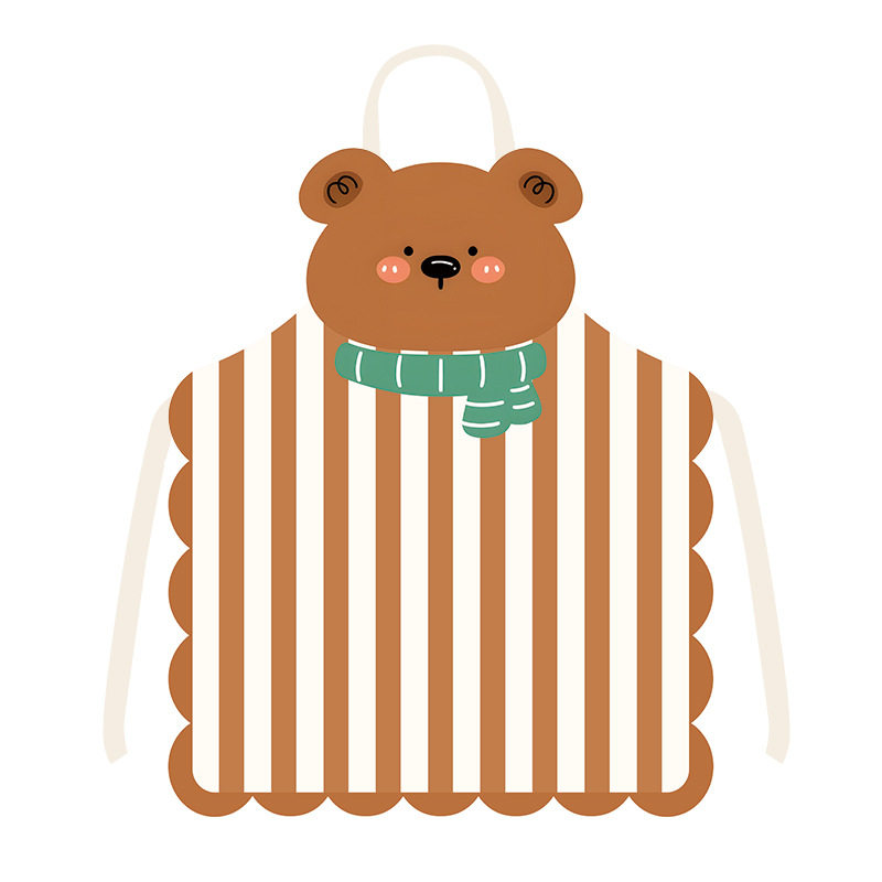 卡通小熊小象布艺异形围裙可爱烘焙厨房家居创意挂脖围腰防污罩衣,淘宝优惠券,粉丝福利购,淘宝优惠卷