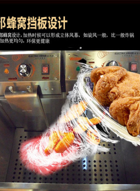 汇利大容量立式商用电炸炉