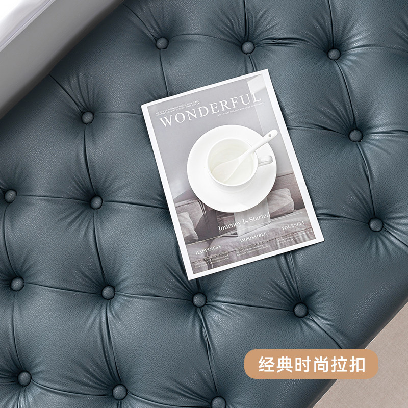 High-end ecological leather buckle bay window mat waterproof and no-wash