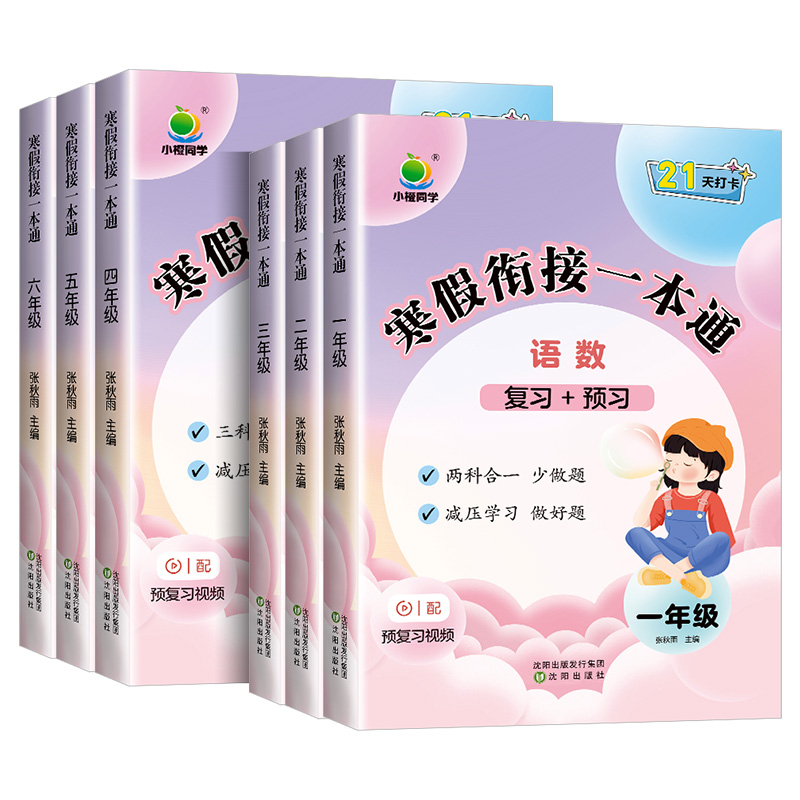 2025新版小橙同学寒假衔接一本通一二三四五六年级上下册小学语文数学英语人教版三合一寒假衔接作业同步专项训练习册题预习复习