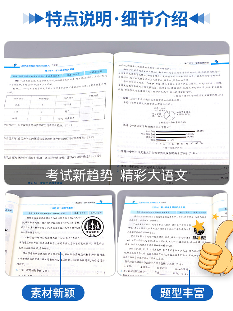 小学生非连续性文本阅读达人三年级四年级五年级六年级人教版上册下册同步课外阅读理解专项训练题书籍强化训练测试题每日一练 - 图1