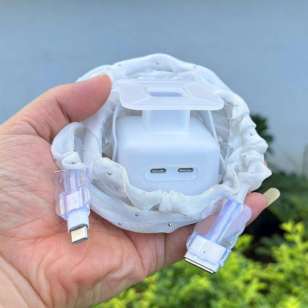 苹果MacBook Air M3 M4笔记本35W电源壳网纱免缠绕线数据线保护套,淘宝优惠券,粉丝福利购,淘宝优惠卷