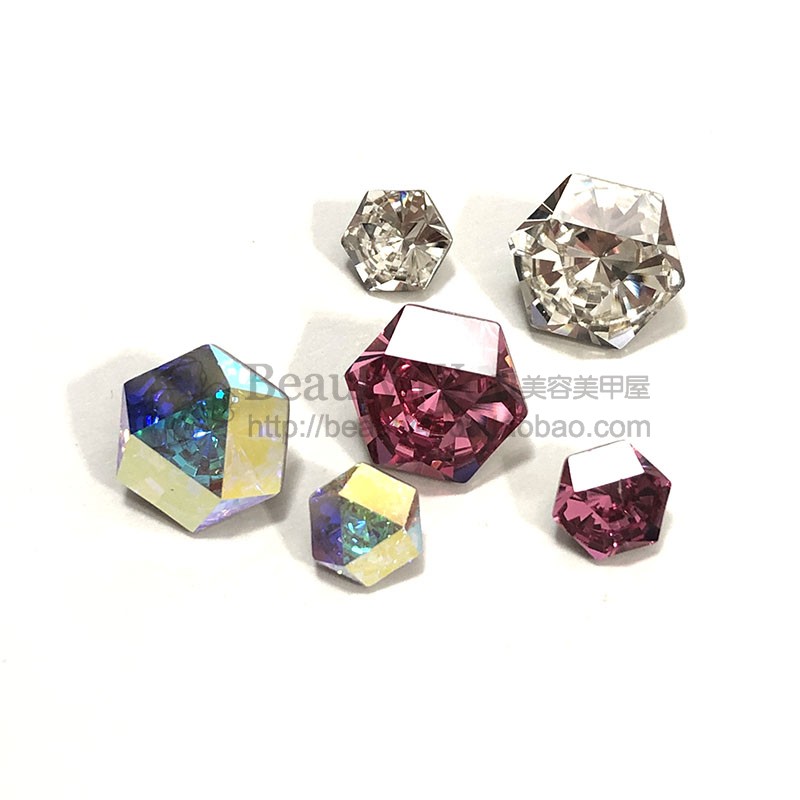 美甲SWAROVSKI施华洛世奇水晶手机DIY堆钻饰品4699六角形尖底钻 - 图3