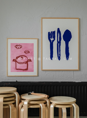 ANNA瑞典设计fine little day海报 北欧餐厅家居装饰画画芯装饰画