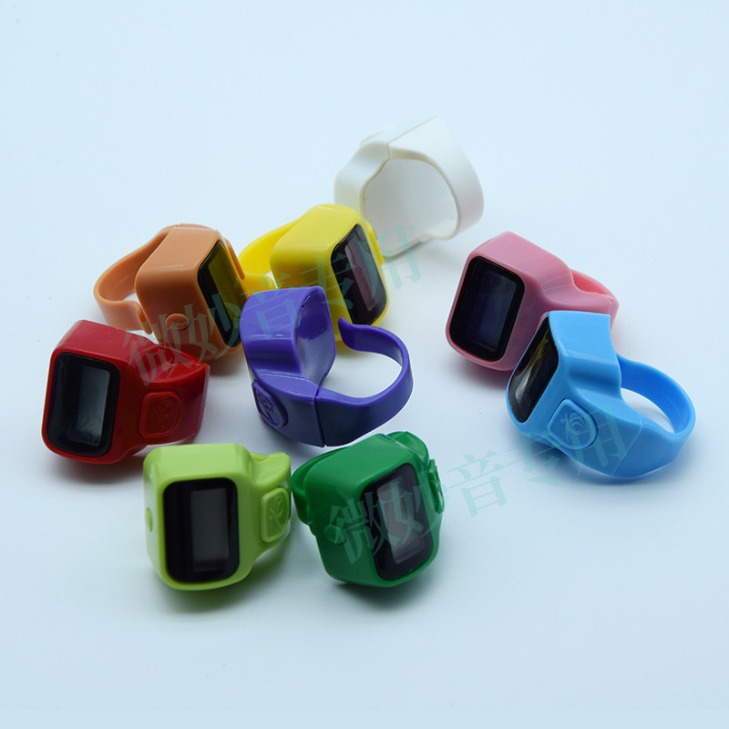 Mini counter finger press counter digital display ring type hand press battery digital display point number counting