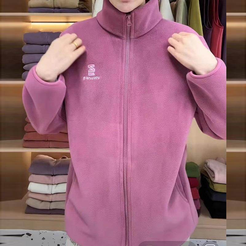 中老年女装妈妈秋冬新款奥粒绒外套宽松加厚时尚休闲保暖抓绒上衣,淘宝优惠券,粉丝福利购,淘宝优惠卷