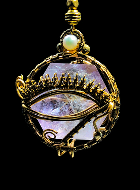 荷鲁斯之眼天然水晶项链