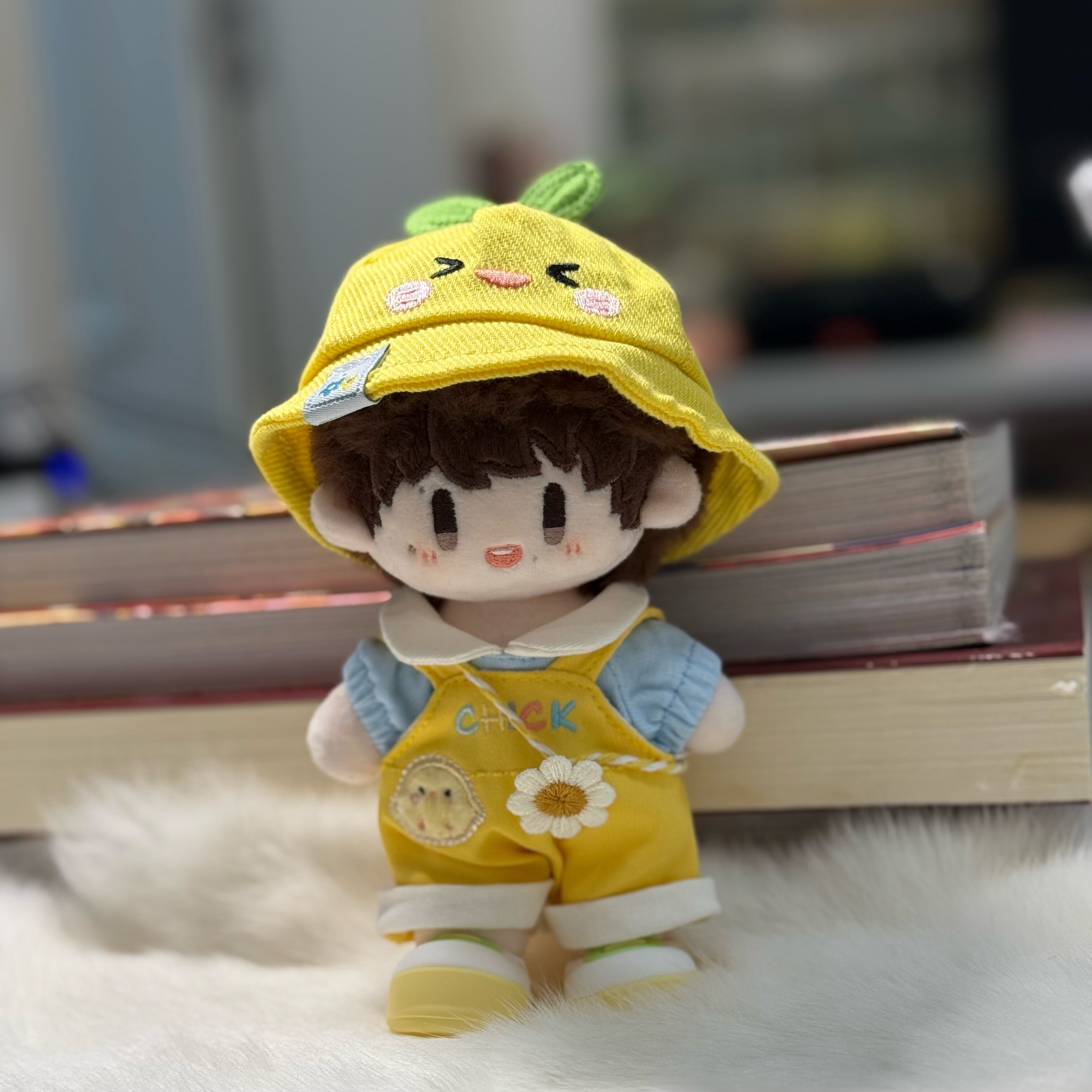 周深周可可棉花娃娃10cm16cm春日幼稚园小黄鸭娃衣套装 - 图2