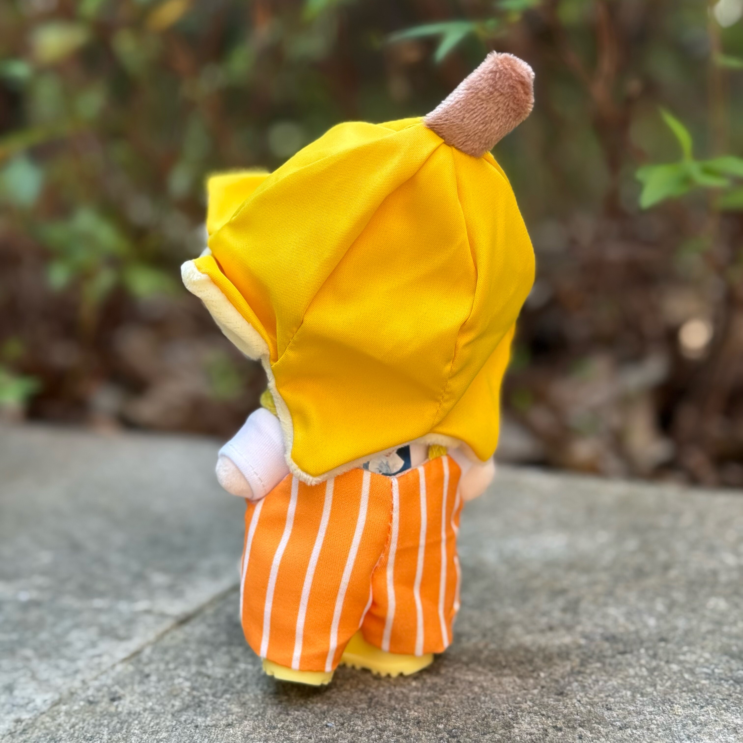 周深属性周可可棉花娃娃10cm16cm黄色香蕉帽子条纹背带裤娃衣套装,淘宝优惠券,粉丝福利购,淘宝优惠卷