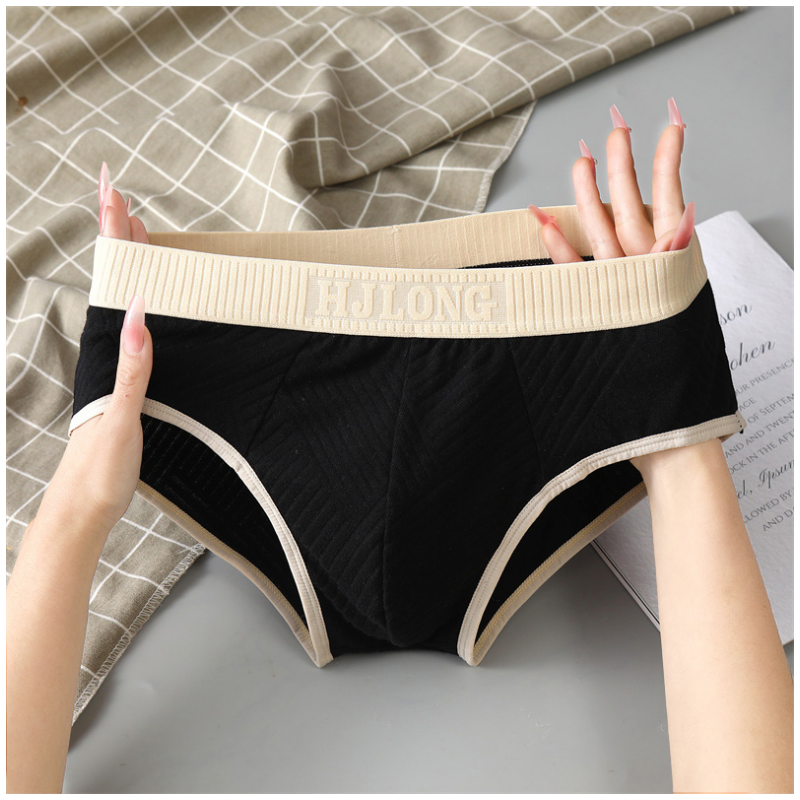 新款男式三角内裤男生纯棉底裤男士运动短裤男款潮流条纹三角裤头,淘宝优惠券,粉丝福利购,淘宝优惠卷