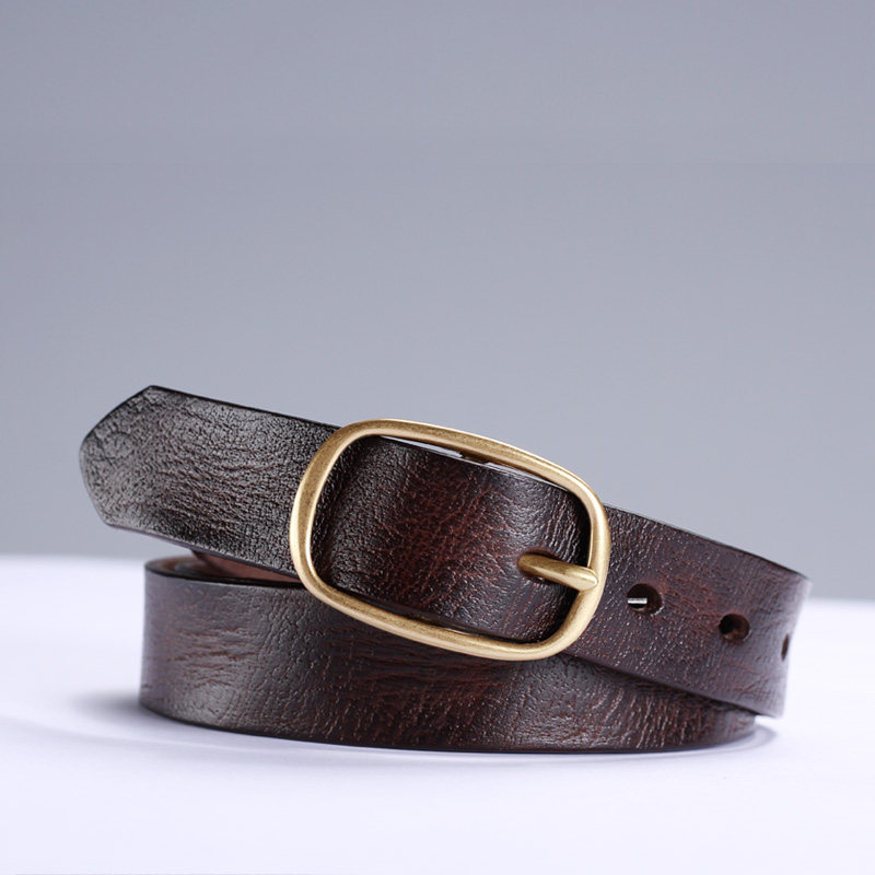 真皮手工复古纯牛皮休闲简约皮带 漂印象服饰腰带/皮带/腰链