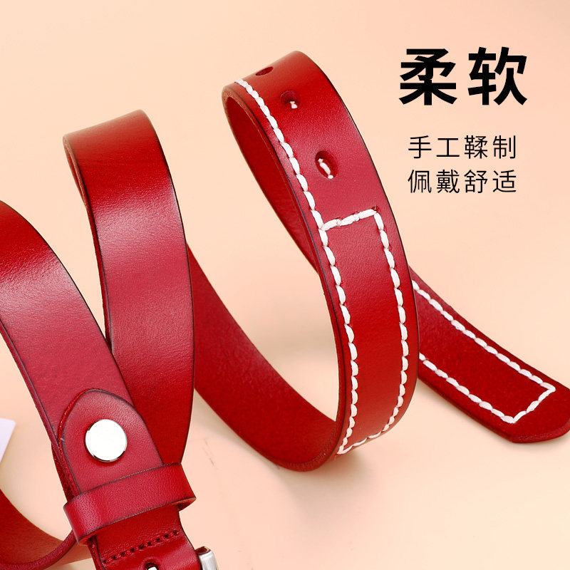 女士真皮复古手工纯牛皮潮流潮皮带 漂印象服饰腰带/皮带/腰链