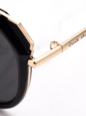 库克鲨鱼太阳镜女大框圆脸韩版