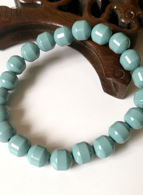 托玛琳时尚雾霾蓝清新抗辐射手链