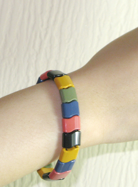 托玛琳手链经典珠宝级亮光大波浪