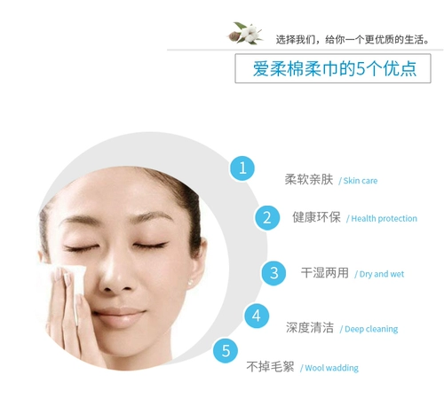 Установленная в больнице одноразовая мочалка для лица Airou из чистого хлопка, безопасное для кожи средство для снятия макияжа, съемная коробка из нетканого материала, 100 листов, 2 штуки, бесплатная доставка
