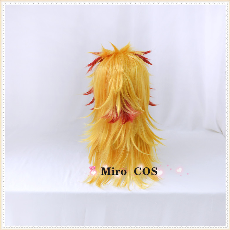 【Miro】鬼灭之刃炼狱杏寿郎黄红渐变cosplay假发小虎夹 WIG-图2