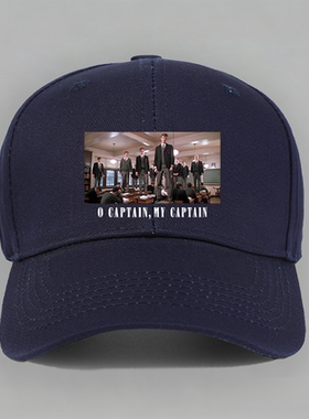 O CAPTAIN MY电影死亡诗社罗宾威廉姆斯惠特曼林肯棒球帽子鸭舌帽