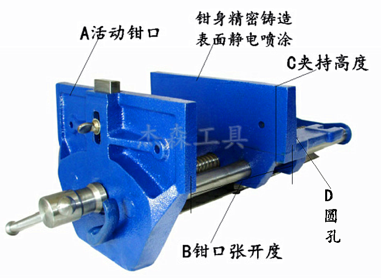 木工台钳 quici release woodworking vise 木工桌钳 快动木工夹