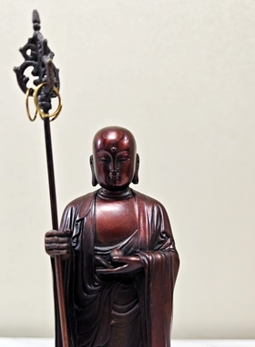 家用供奉地藏王菩萨像祥狮铜像