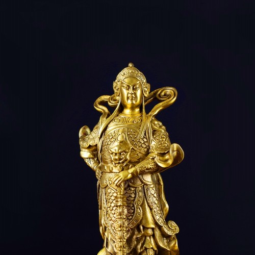 包邮精美手工纯铜佛像韦驮菩萨铜像黄铜铸造韦陀尊天菩萨护法 - 图3