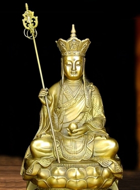 祥狮铜佛像九华山地藏王菩萨坐像