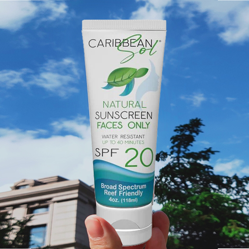 包邮美国卡雷小子CaribbeanSol物理防晒霜spf20防97%紫外118ml - 图0