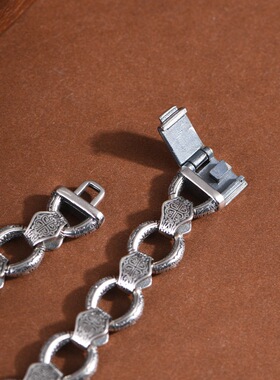 小众设计朋克风格男士时尚银手链