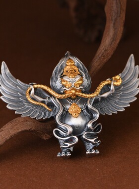 大鹏金翅鸟男款霸气足银项链坠子