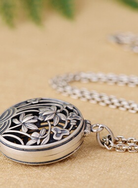 吊坠香囊复古镂空项链坠香球女款