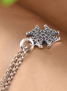 十字架复古工艺小众设计时尚吊坠