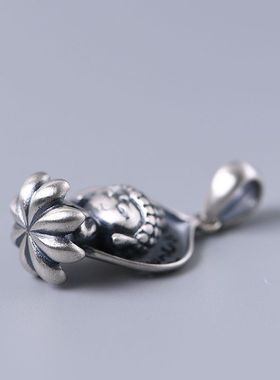 泰银时尚风立体卡通弥勒佛项链坠