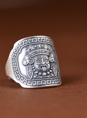 黄财神扎基拉姆戒指开口设计男士