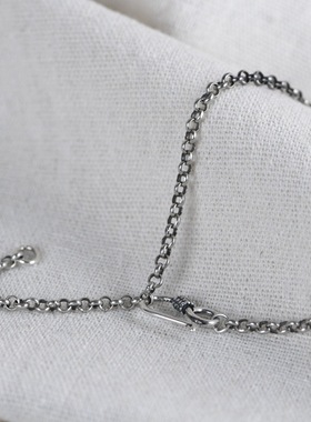 银项链s925工艺圆环男女款长款