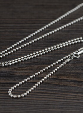 项链s925女款时尚小米珠银珠