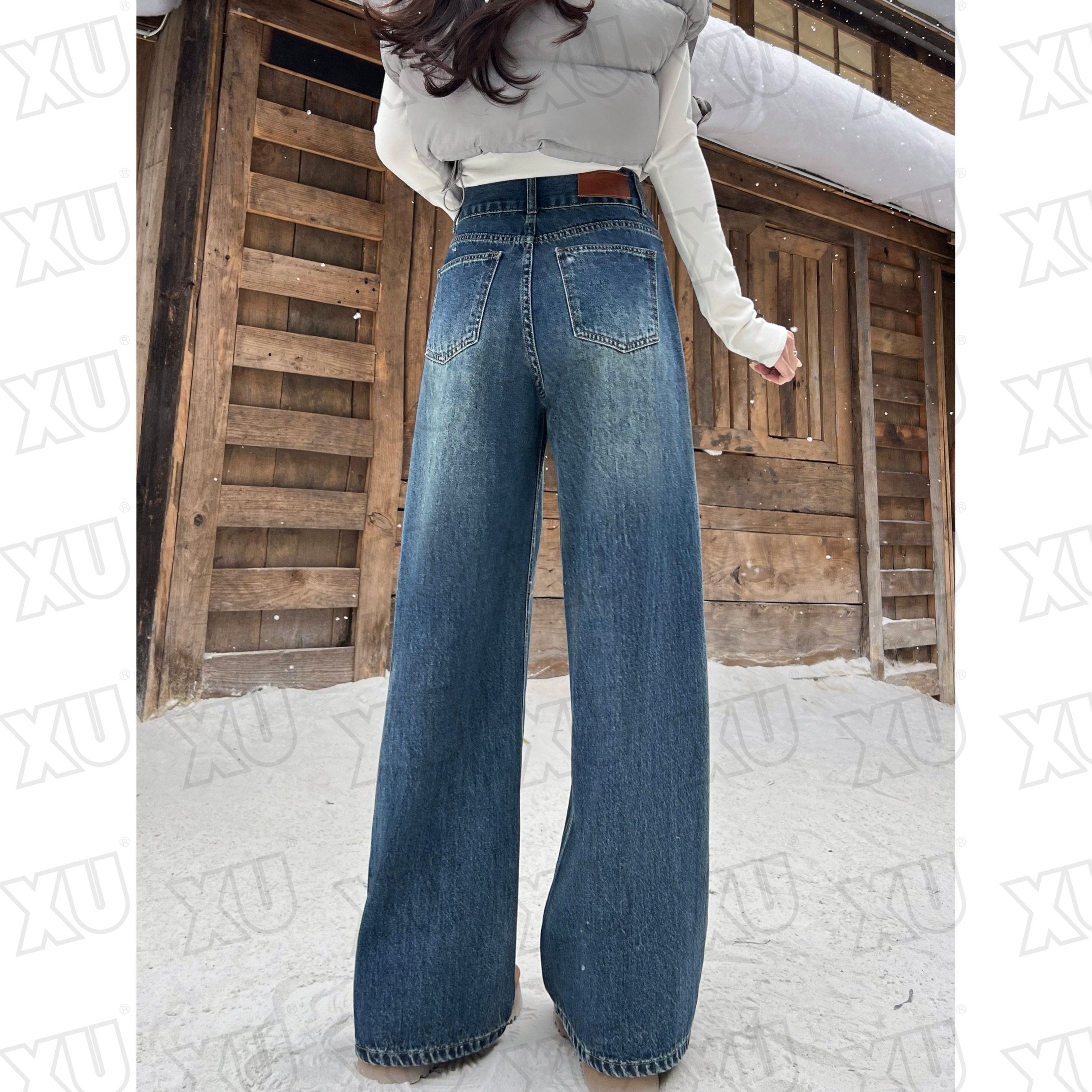 【运补6-8】秋冬新款复古直筒牛仔裤女新款高腰显瘦百搭7276 Q,淘宝优惠券,粉丝福利购,淘宝优惠卷