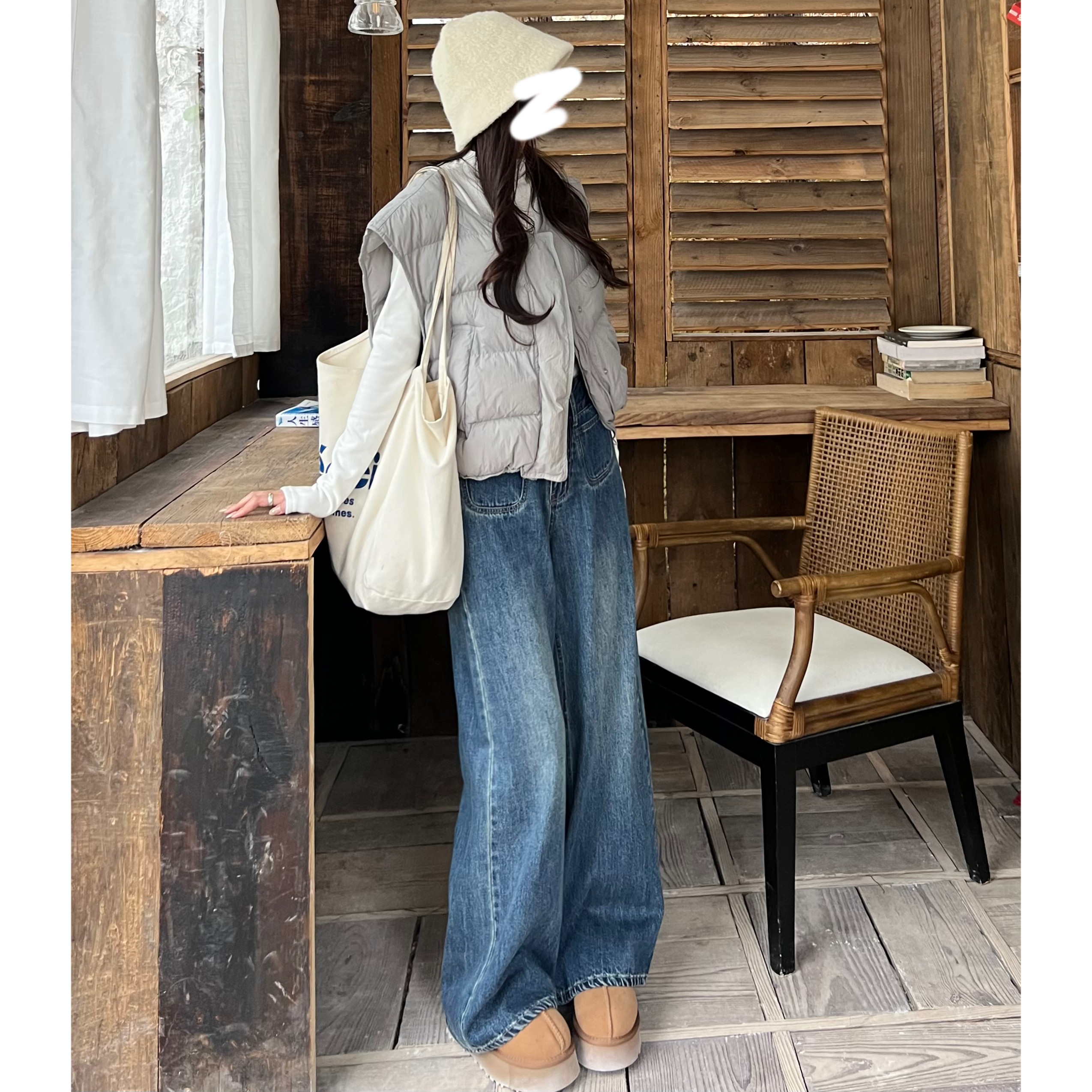 【运补6-8】秋冬新款复古直筒牛仔裤女新款高腰显瘦百搭7276 Q,淘宝优惠券,粉丝福利购,淘宝优惠卷