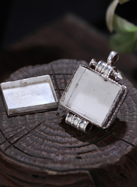 嘎乌盒可打开手串挂饰s925银