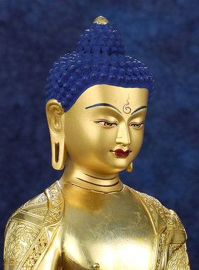 黄铜鎏金居家供奉摆件不动佛