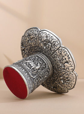 藏式高脚陶瓷合金茶架供水杯