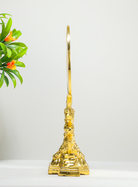 密宗鎏金摆件准提佛母