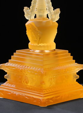 古法琉璃禅意客厅礼佛供奉菩提塔