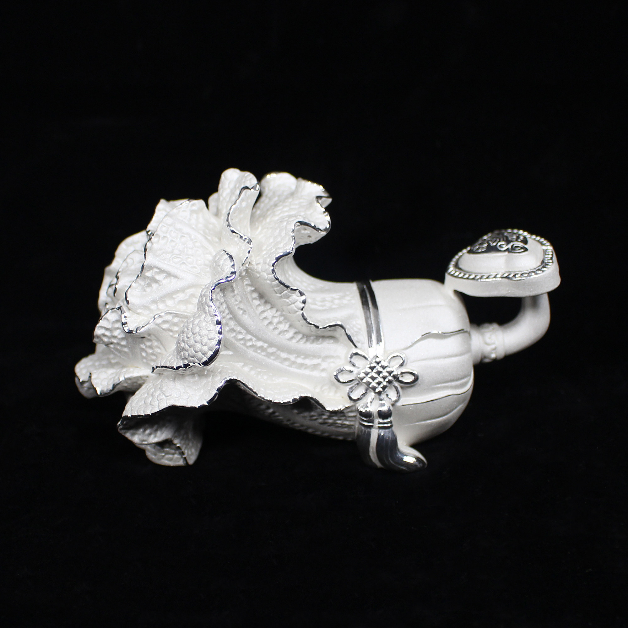 纯银白菜摆件 家居装饰品开业送礼商务礼品 足银聚纳百财工艺品,淘宝优惠券,粉丝福利购,淘宝优惠卷