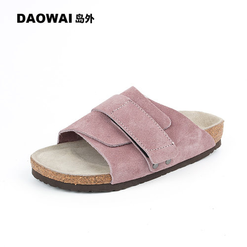 岛外DAOWAI软木拖鞋男女外穿魔术贴运动休闲文艺kyoto系列2382 - 图0